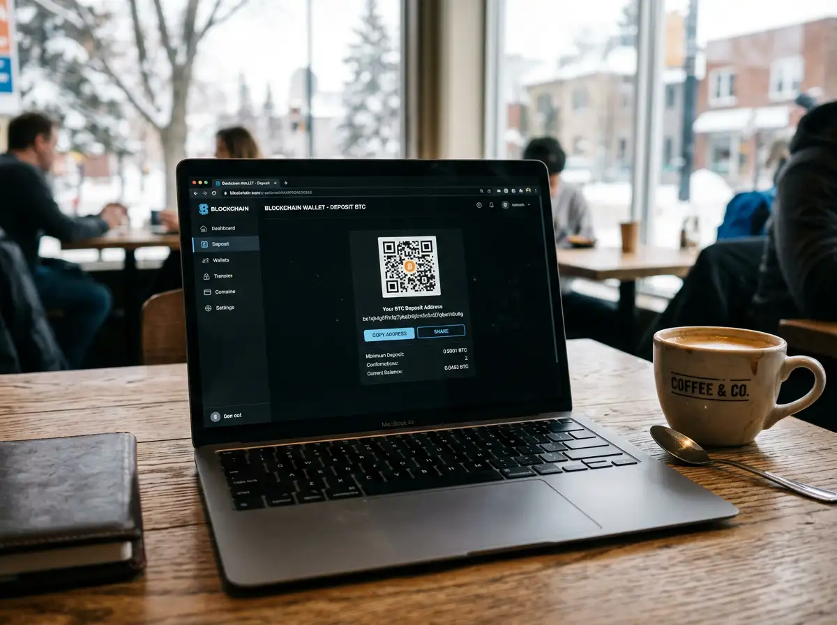 Cryptocurrency deposit screen showing wallet address at Loki Casino