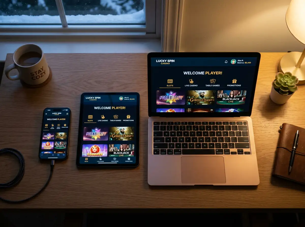 Multiple devices displaying Loki Casino across different screen sizes