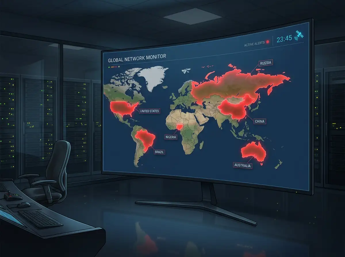 Map showing countries restricted from accessing Loki Casino