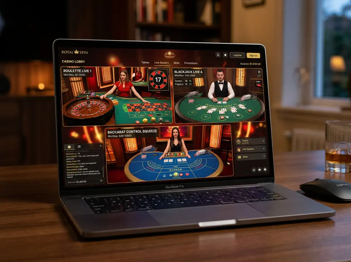 Loki Casino live casino lobby with roulette, blackjack and baccarat tables