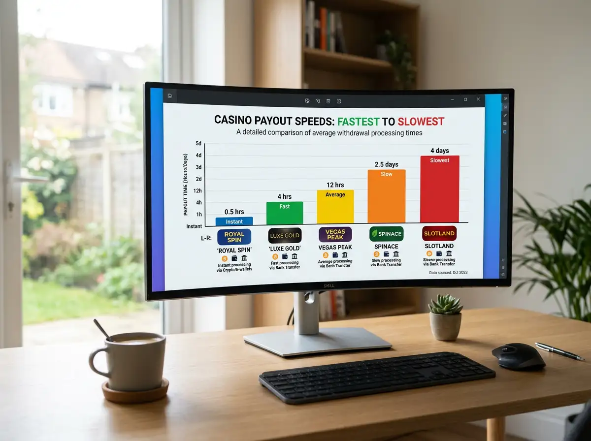 Casino payout speed ranking showing Loki Casino position among competitors