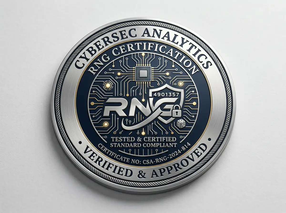 RNG certification badge displayed by independent test house