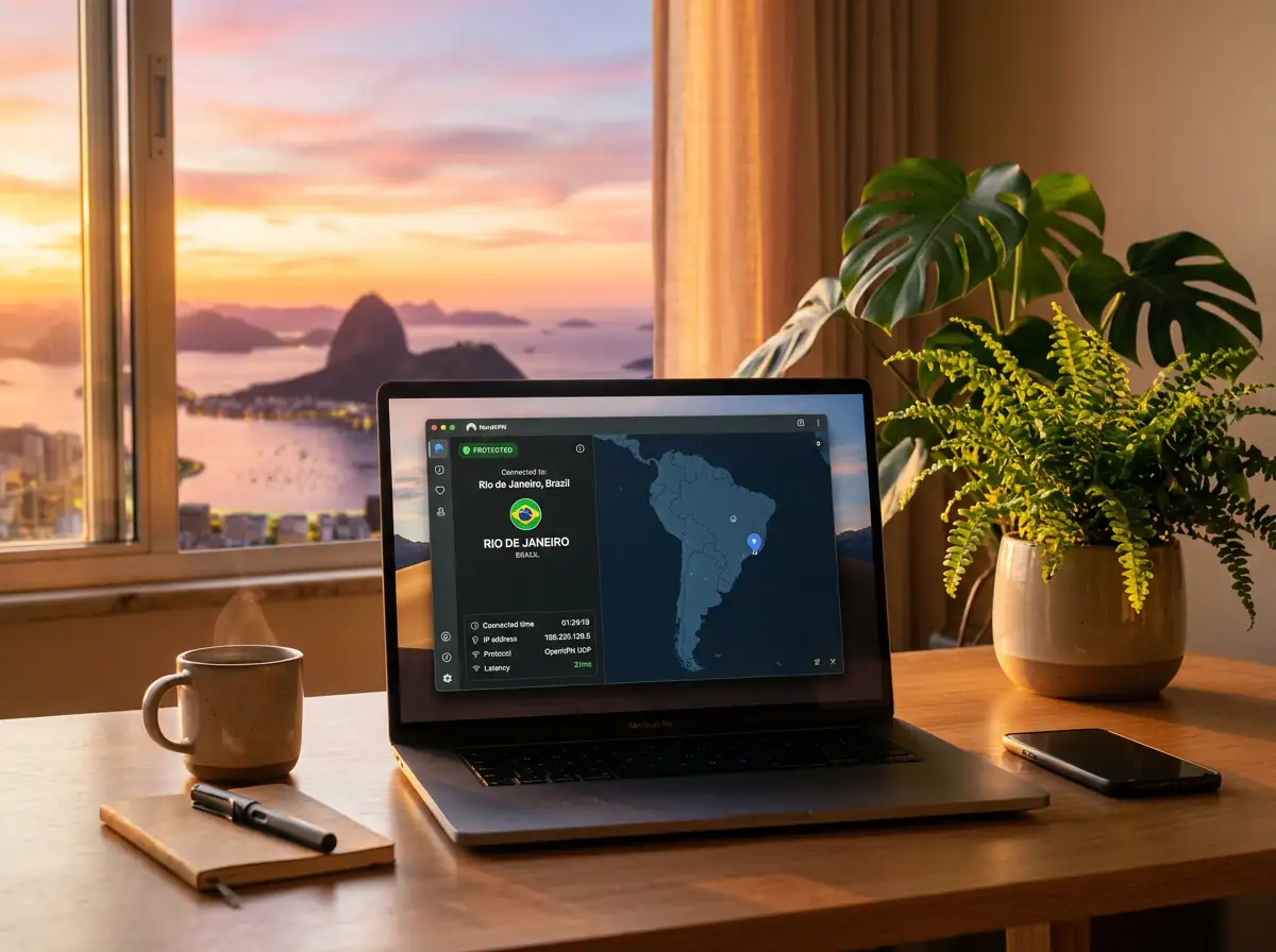 VPN application connected to access offshore casino platform