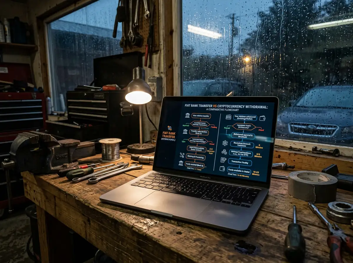 Processing speed comparison between fiat and crypto withdrawals